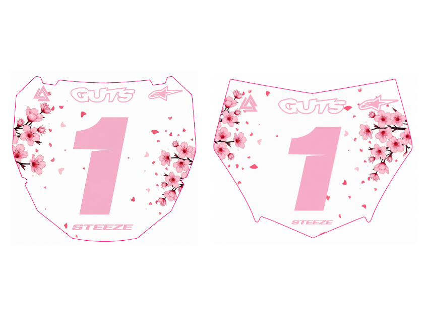 Cherry Blossom Series Plate Decal Odi/Motocutz